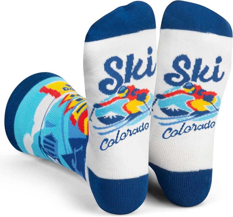 Lavley Ski Socks - Funny socks for skiers and snowboarders - Unisex novelty gift - Great for birthdays or holidays - Image 1